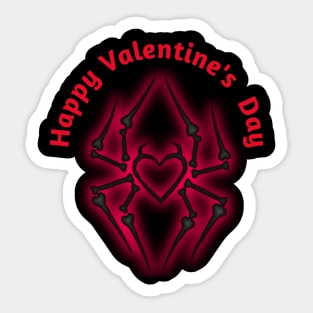 Happy valentine's Day Spider Sticker